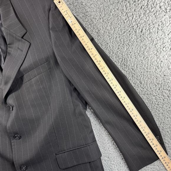 Yves Saint Laurent Mens 44L Pinstripe 100% Worsted Wool Blazer Sport Coat VTG - Picture 14 of 14
